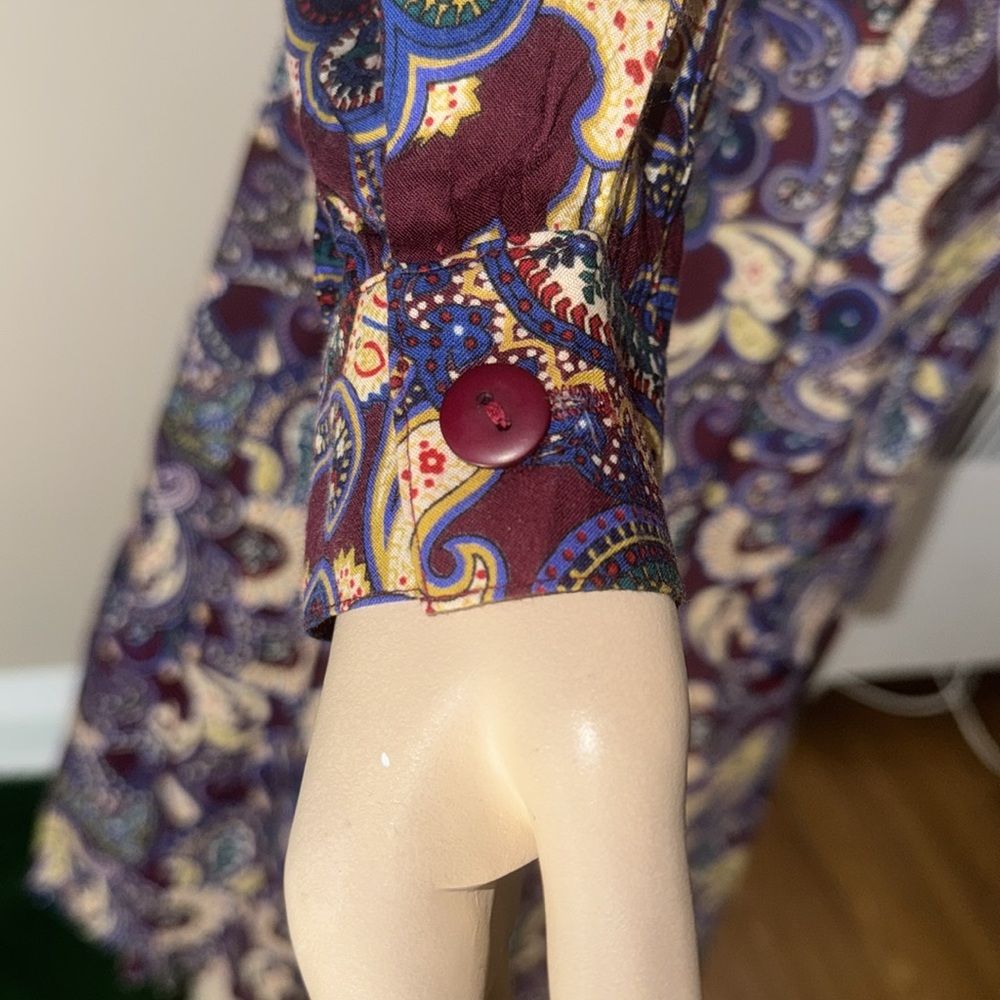 Vintage 80s Schrader Paisley Secretary Dress - Picture 14 of 17